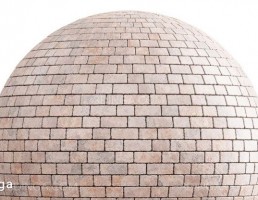 تکسچر پیاده رو سنگی صورتی